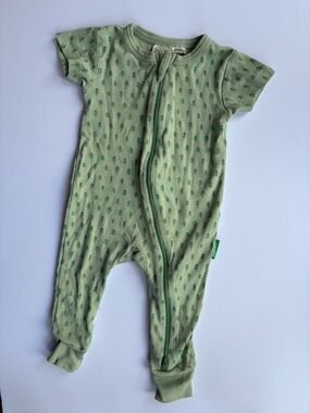 Green Short Sleeve Parade Baby Romper